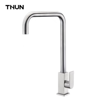 Quality Assurance 304 stainless steel Seven-shaped single cold water kitchen sink faucet kitchen tap